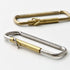Candy Design & Works Kendric Spring Snap Hook Key Ring in Nickel & Brass